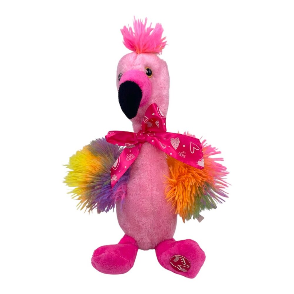 Dan Dee Collectors Choice Pink Plush Flamingo Singing Clapping Toy 8” Plush